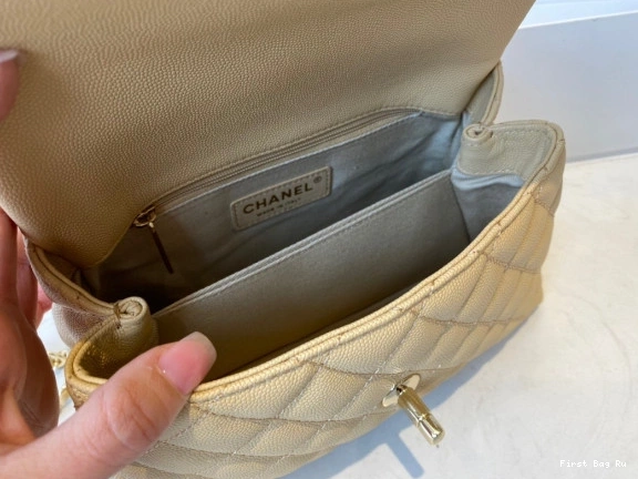 First Bag Ru CHANEL WITH HANDLE FLAP TOP BAG 0813